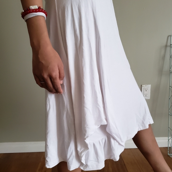 Women's white summer dress - Picture 3 of 6